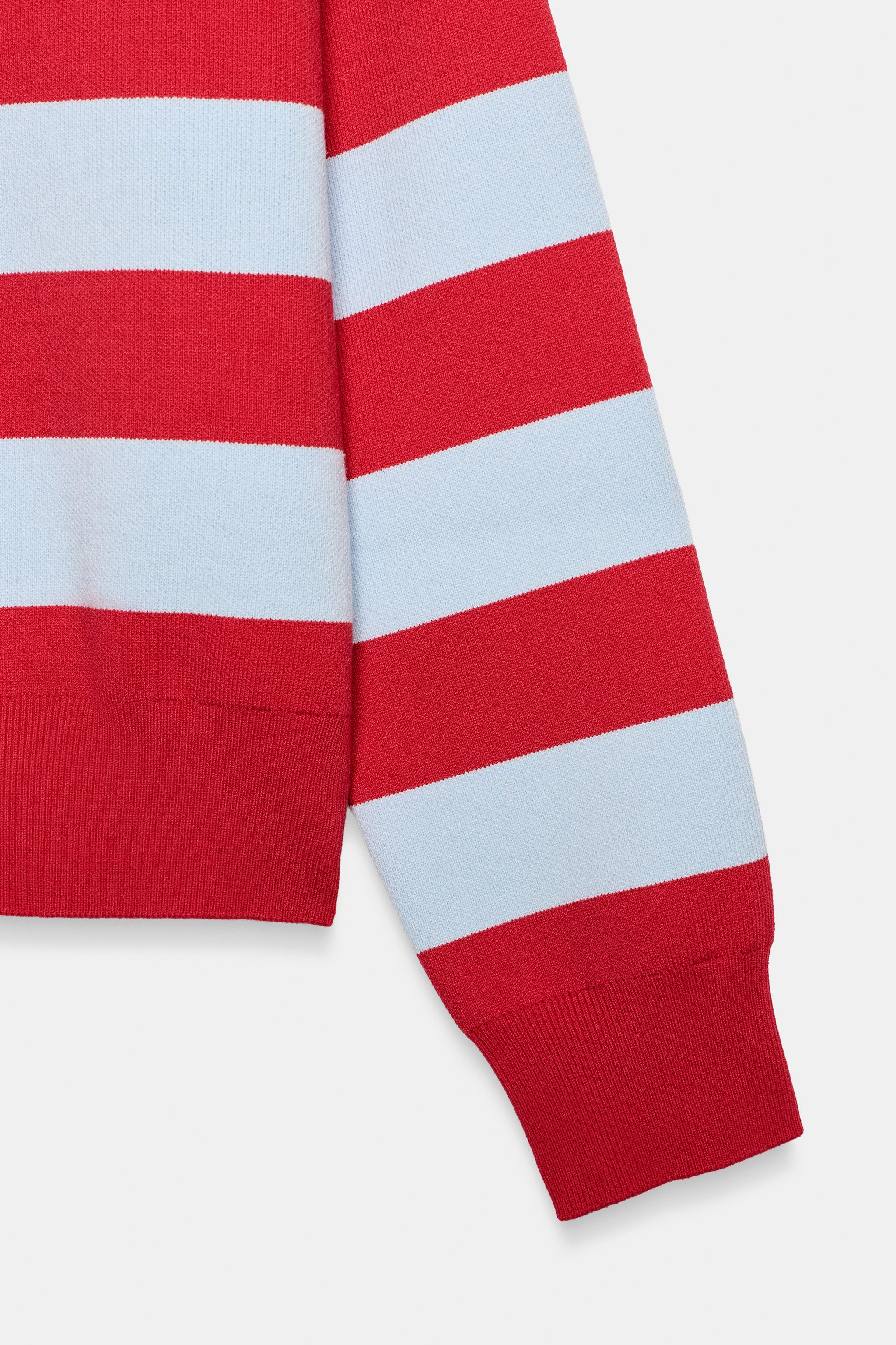 STRIPED KNIT POLO
